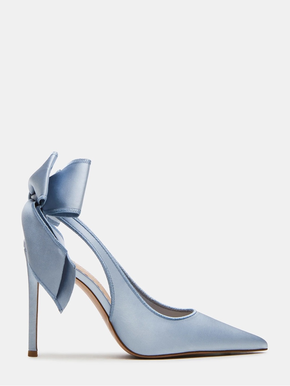 Light Blue Satin Teacup Heels